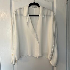 Babatom Asymmetric white blouse